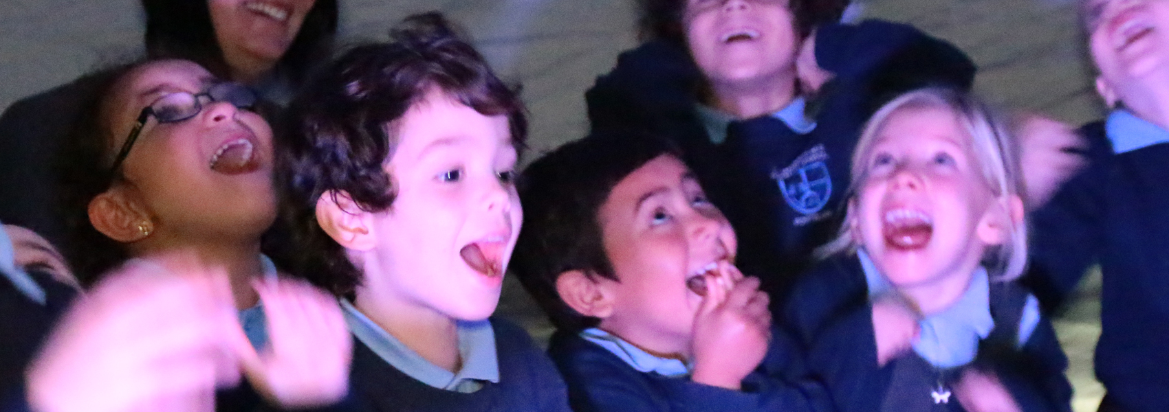 children inside dome